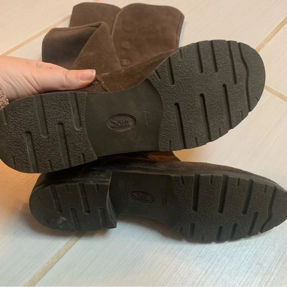 Sofft Brown Knee High Leather  Boots 9.5 - Picture 4 of 8